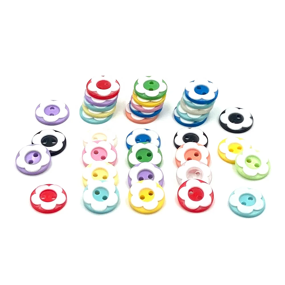 

China button fancy plastic polyester buttons for children clothing shirts, Mixed colors