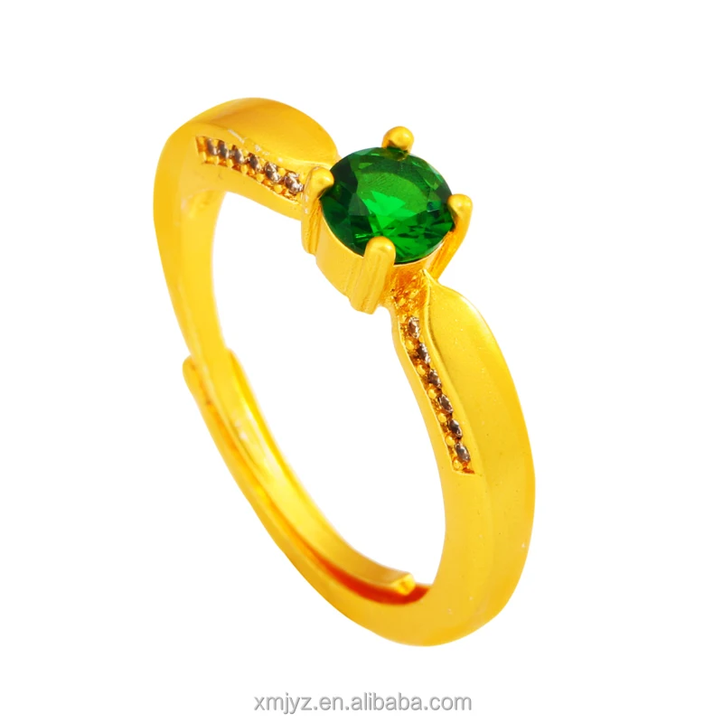 

Korean Version Of The Ring Brass Gold-Plated Large Flower Personality Ins Wind Ring Female Wholesale Direct Sales