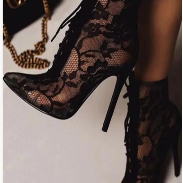 

2021 europe american summer sexy pointy lace-up nightclub women thin heels, Black or customized