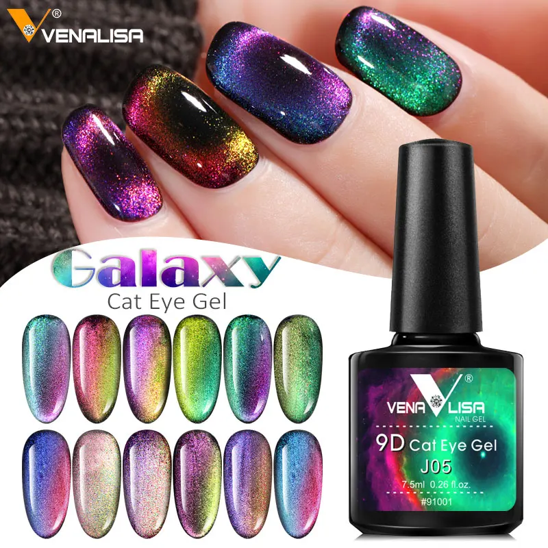 

Newest VENALISA 9D Cat Eye nail gel polish Magic colourful starry color nail gel polish OEM custom labeling cat eye polish gel