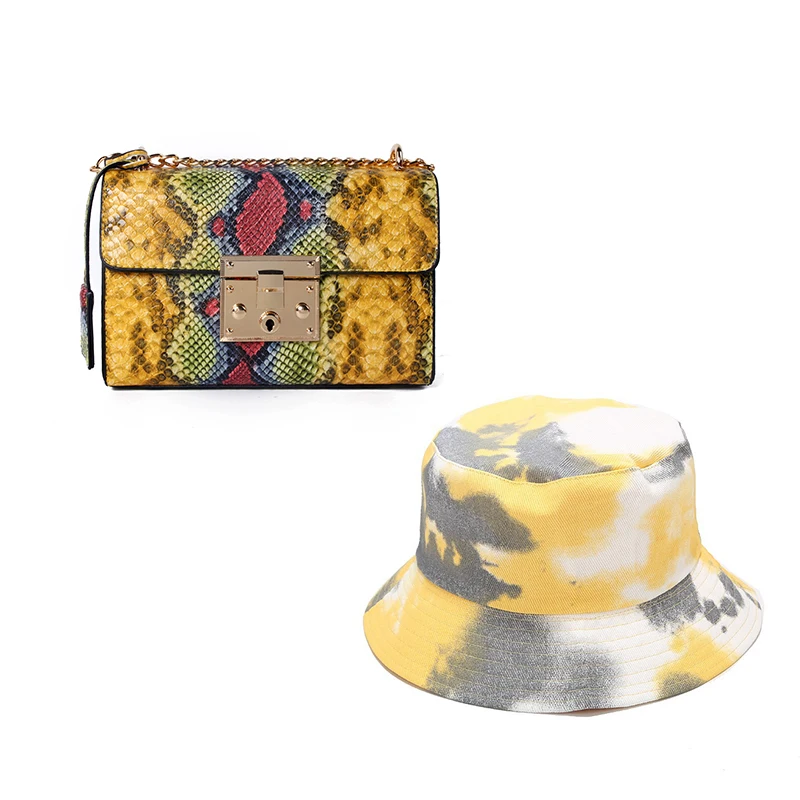 

Wholesale 2021 Matching Tie Dye Designer Baseball Hat and Purse Sets Women