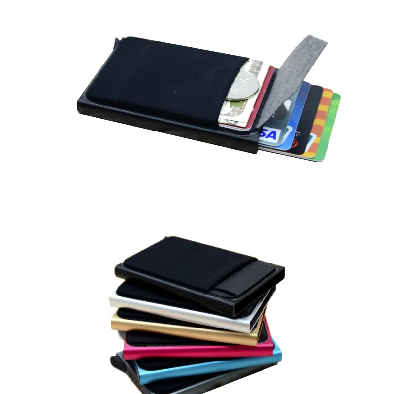 

Aluminum Pop Up RFID Card Wallet Smart Wallets Men Women Business Card Holder Rfid Wallet