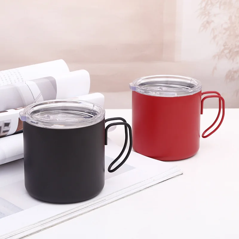 

Reusable double wall stainless steel insulated vacuum cafe mug, Customized color acceptable