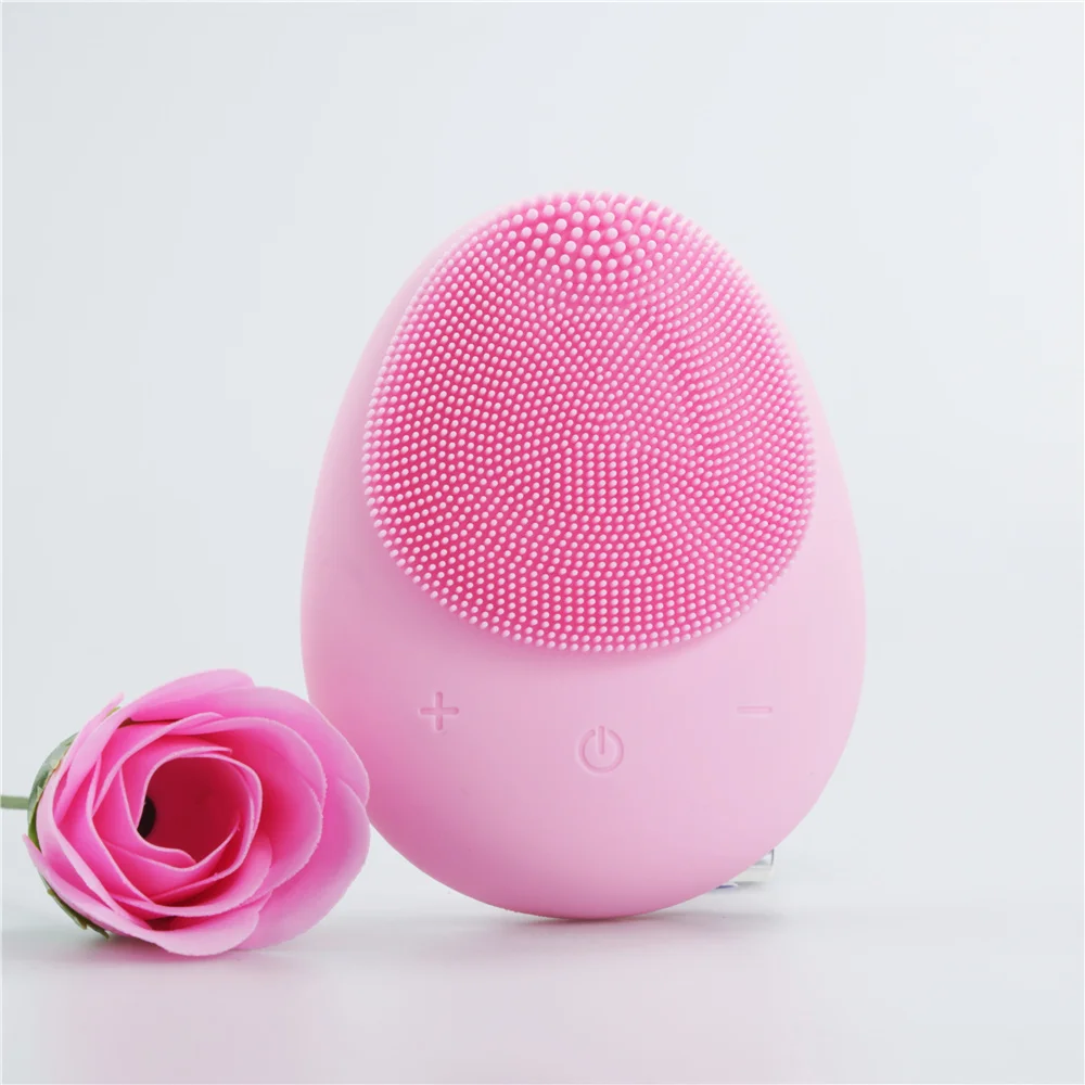 

Wireless rechargeable facial makeup cleansing pad spinning brush