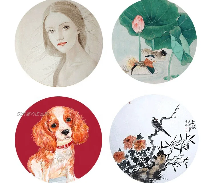 
36cm White Color Round Art Circle Dot Painting Paper Pack 30 Sheets 