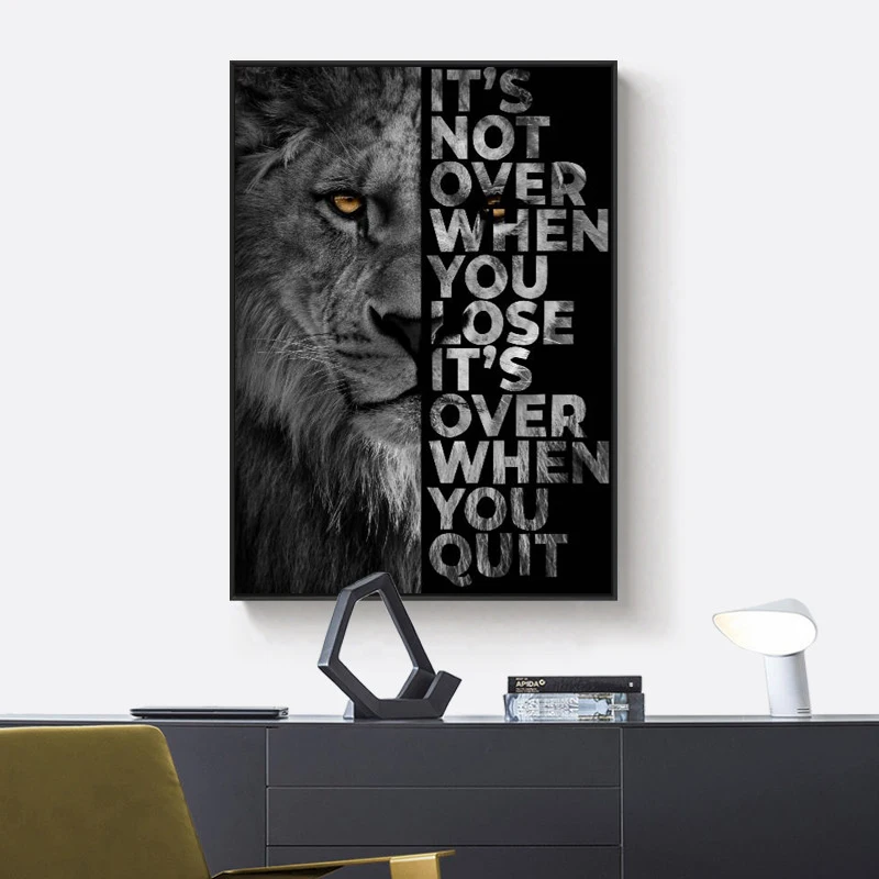 

Motivational Quotes Wild Lion Canvas Painting POP Art Posters and Prints Wall Art Pictures For Living Room Home Decoration