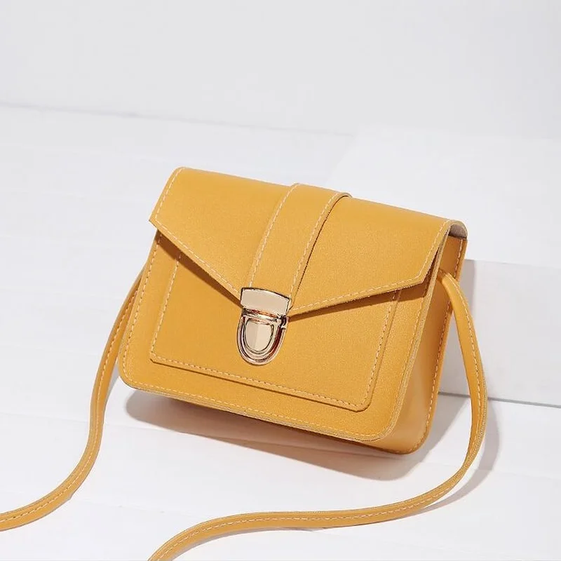 

Fashion Small Crossbody Bags Women 2019 Mini PU Leather Shoulder Messenger Bag for Girl Yellow Bolsas Ladies Phone Purse