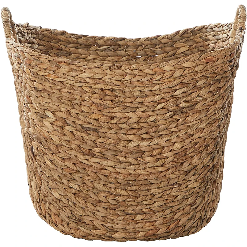 

Deco 79 Large Seagrass Woven Wicker Basket with Arched Handles, Rustic Natural Brown Finish, as Coastal Decorative Accent, Natural color