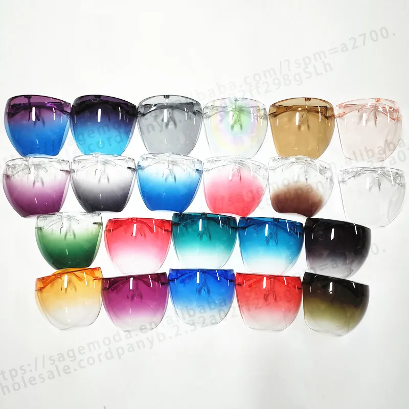 

customized logo color face shield mask glasses faceshield clear face screen