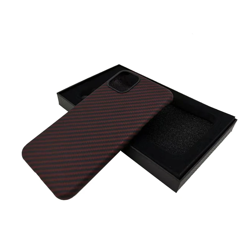 

2019 New Products Red Real Carbon fiber/Kevlar Phone Case For Apple iphone 11/11pro/11pro max