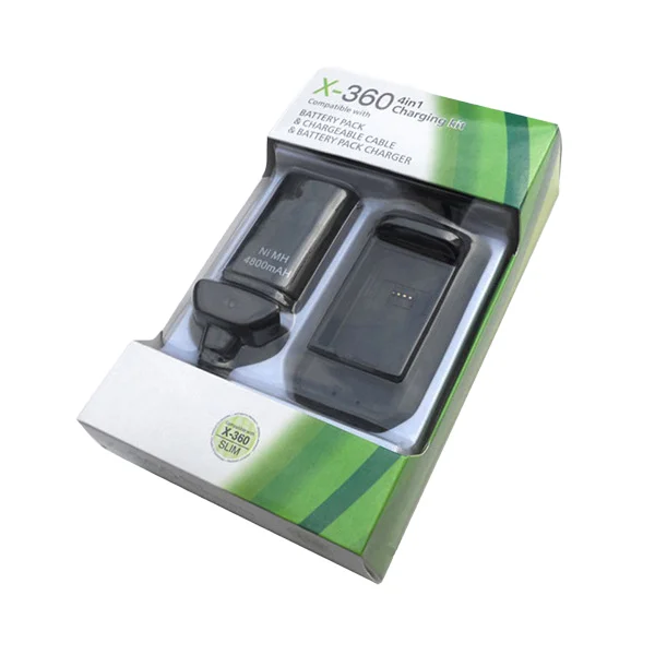 

Factory Price Xbo-360 Wireless Controller Charger Kit 4 in 1 Charger Kit for X-360 Battery pack&Charger&Charge Dock High Quality, Black