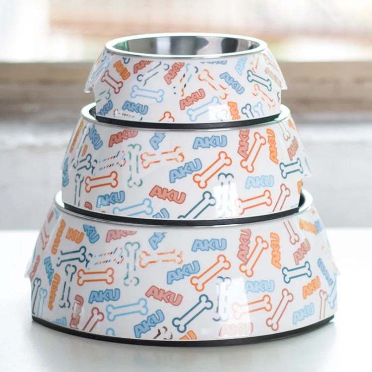 

Wholesale Large Dog Bowl Stainless Steel Pet Bowls Food Feeder For Dog With Logo, Blue, black