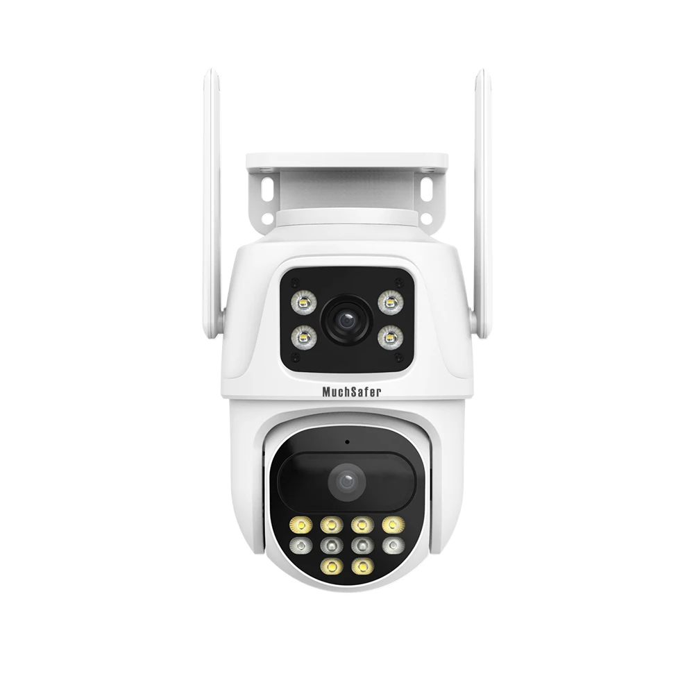 

Alexa WiFi 3 Lens Security Camera iCSee 6MP Wireless Outdoor 8X Hybrid Zoom Security WiFi IP PTZ CCTV Network Camera