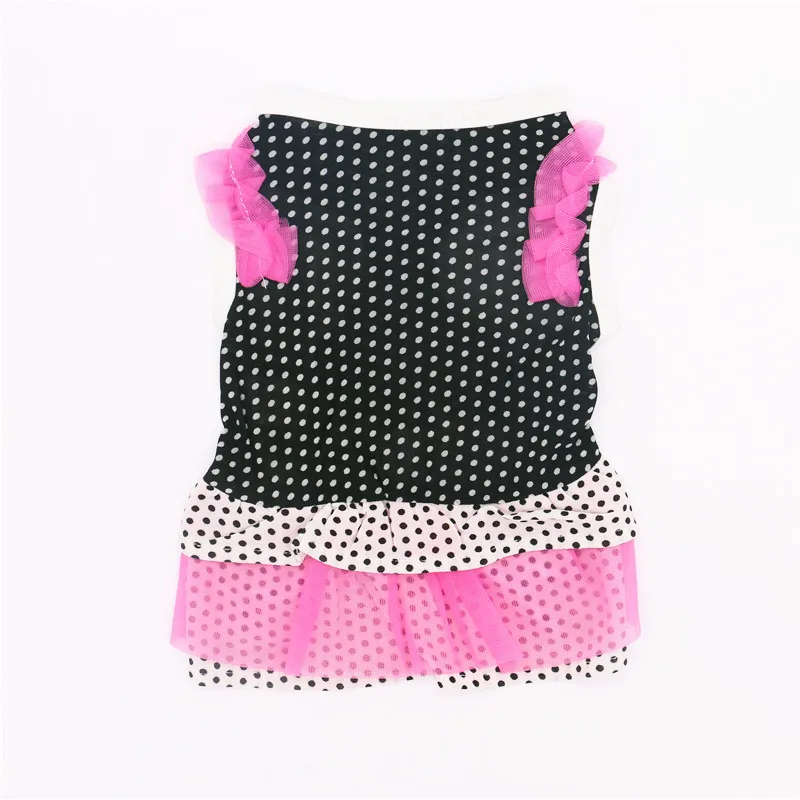 

Manufacturer wholesale cotton hand made pet dog dress pink purple Dog High End Pet Dresses