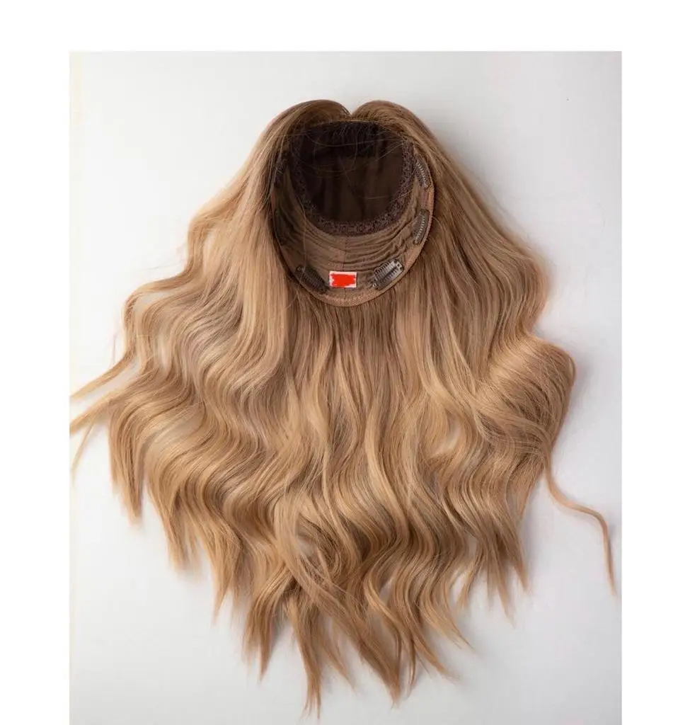 

wholesale factory price raw virgin cuticle hair European toppers human hair full ends weft section topper with silk base topper