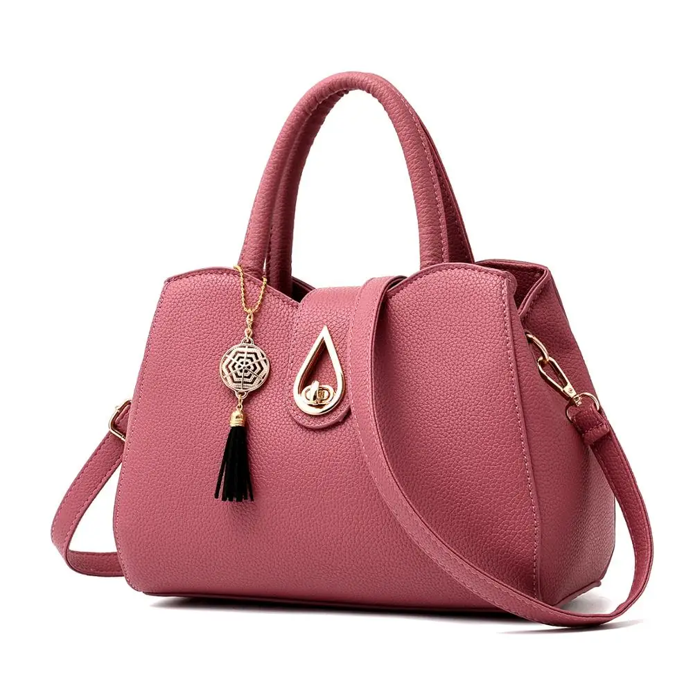 

luxury pu handbag european style hand bag for women ladies pink vintage gift bag leather woman hand bag, Customized color