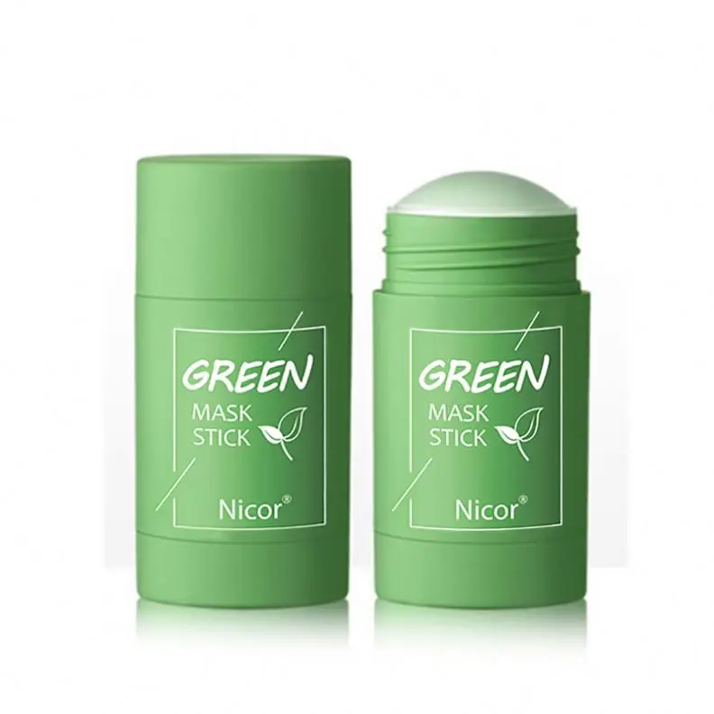

Cleansing Green Stick Green Tea Mask Purifying Clay Stick Mask Oil Control Anti-Acne Eggplant Whitening Skin Care Face Mask