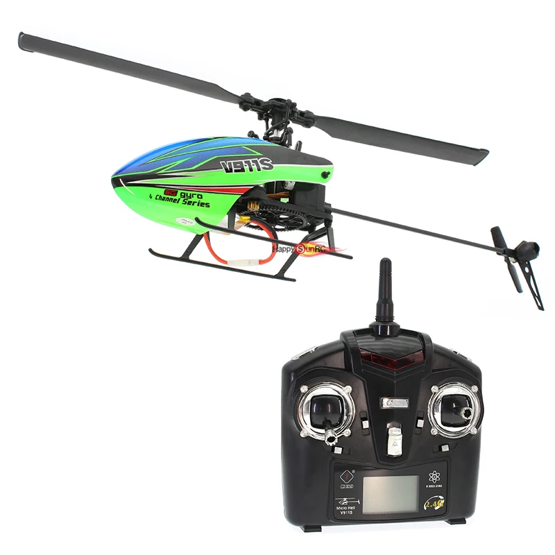 Non-aileron 6G RC Helicopter WLtoys V911S RTF RC Airplane 4CH 2.4G LED Display 