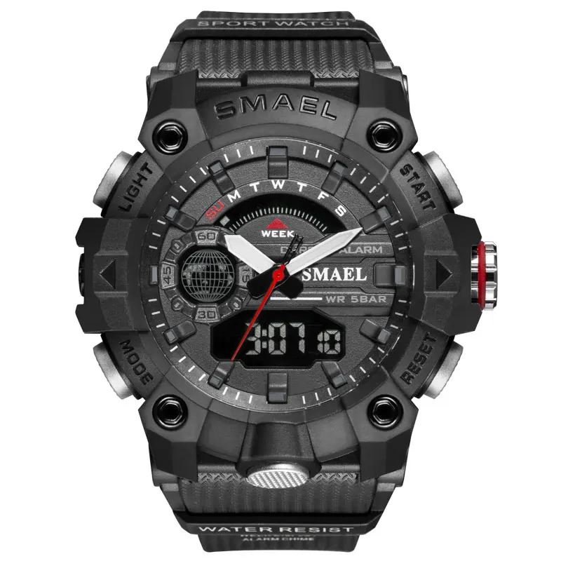 

SMAEL new item 8040 relojes digital sports watch electronic military Chronograph analog raymons watch, 7 colors