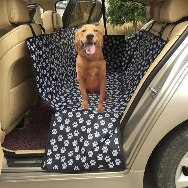 

Portable Pet Rear Back Seat Carrier Cover Mat Cushion Protector Dog Blanket Car, Black