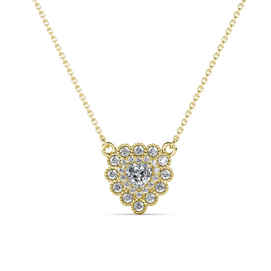 

Destiny Jewellery 2021 New Statement Jewelry Royal Vintage Love Heart Silver Pendant Necklace For Women