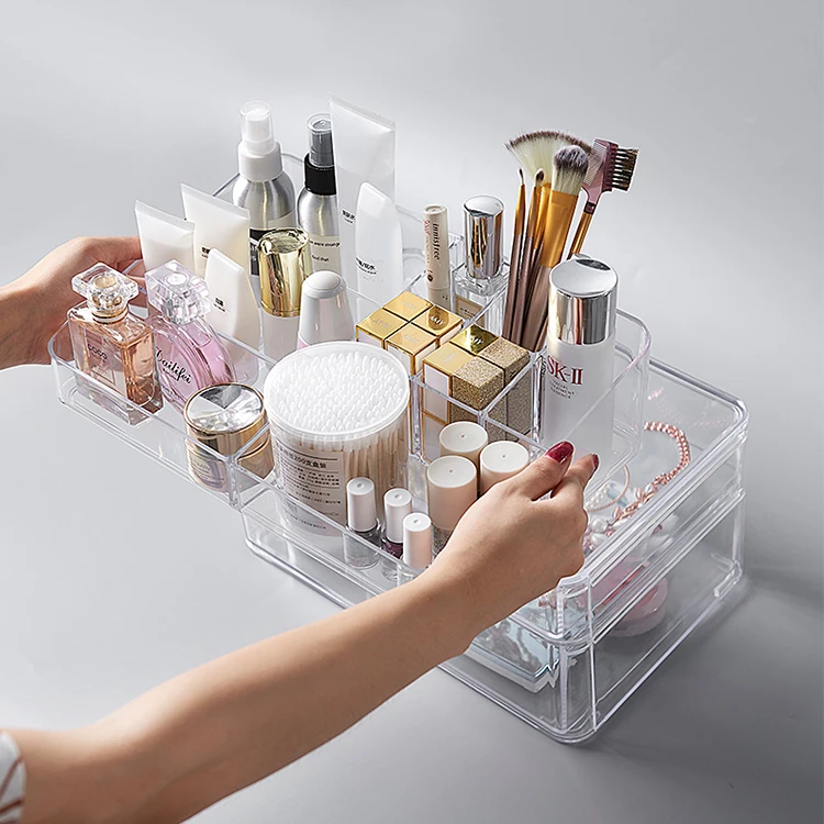 

travel makeup organizer box acrylic makeup drawer organizer, Transparent