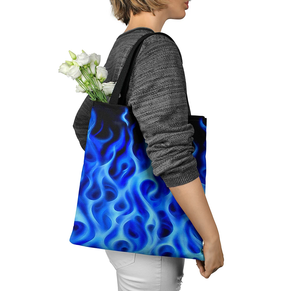 

Men Women Fashion Canvas Tote Bags Daily Casual Large Capacity Eco Friendly Grocery Shopping Bags Reusable Girls Shoulder Bags