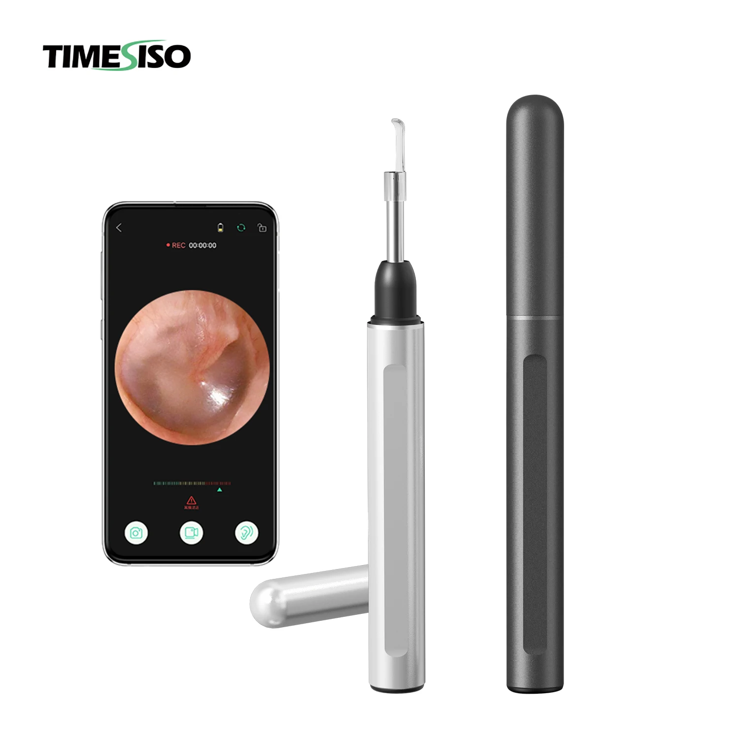 

Medical Safe Ear Pick Tool Inspection Camera 1080P HD Mini WIFI Wireless Otoscope Ear Wax Cleaning, Green black
