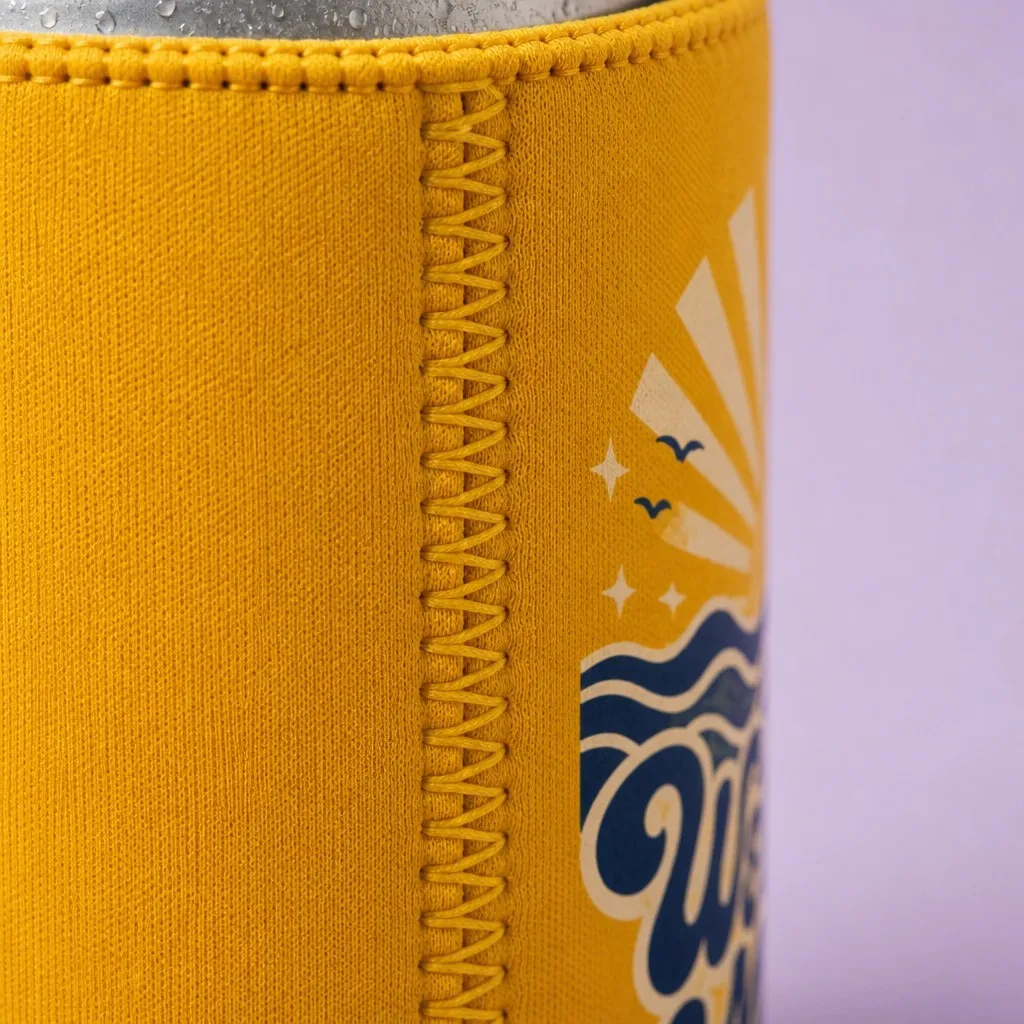 Reinforced Vertical Flatlock Seam Detail on Neoprene Sleeve