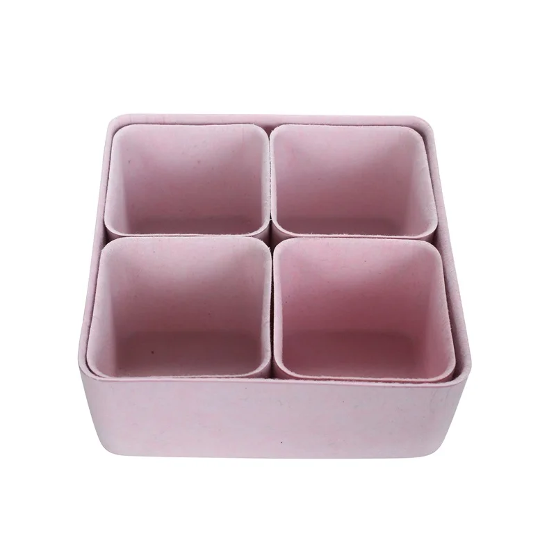 

Custom Home 5 Piece Set of Felt Frags Organizer Eco-friendly Felt Storage Box Desktop Storage Box
