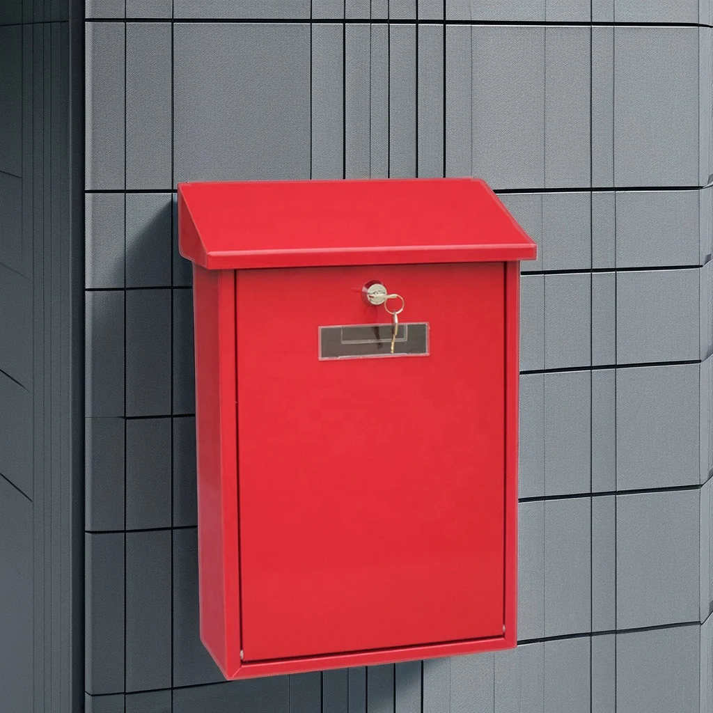 AJF European Style Wall-Mounted Metal Letter Box Factory Direct With Lock for Outdoor Villa Home Mailbox for Apartment Use