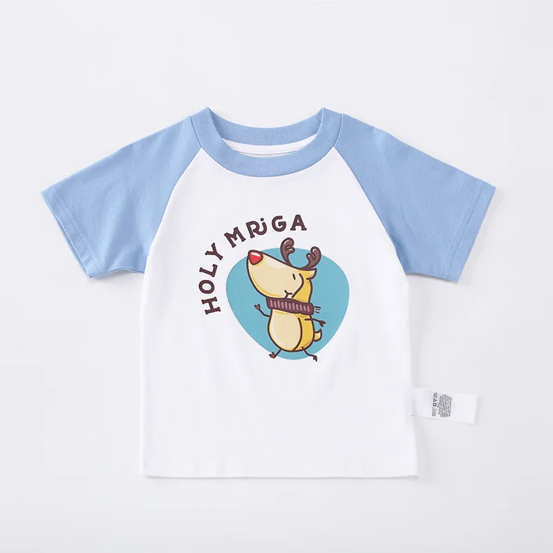 
Boy Kids Wholesale Clothing Custom Round Neck Cotton Short Sleeve T Shirt For Sports 