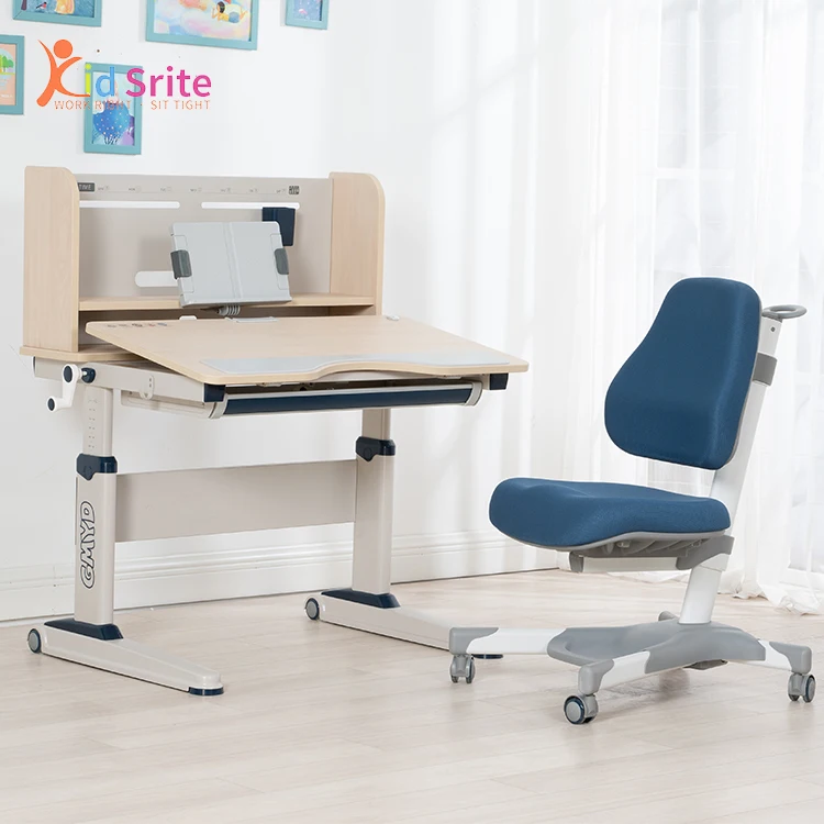 
Kid Srite Drawing Table Wood Foldable Study Chair Study Chair With Writing Pad 
