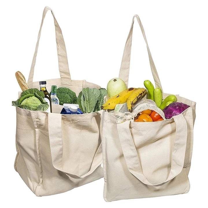 

vegetable shopping bag canvas tote bag Cotton shopping bag for markets ecobag for vegetable Reusable