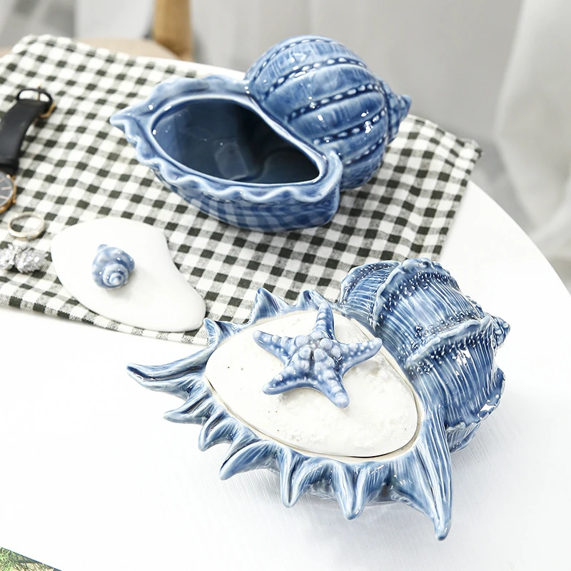 

Amazon hot sale custom logo conch shape porcelain ring trinket dish ceramic jewelry tray for wedding gift