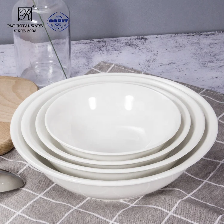 wholesale white noodle ceramic bowl set