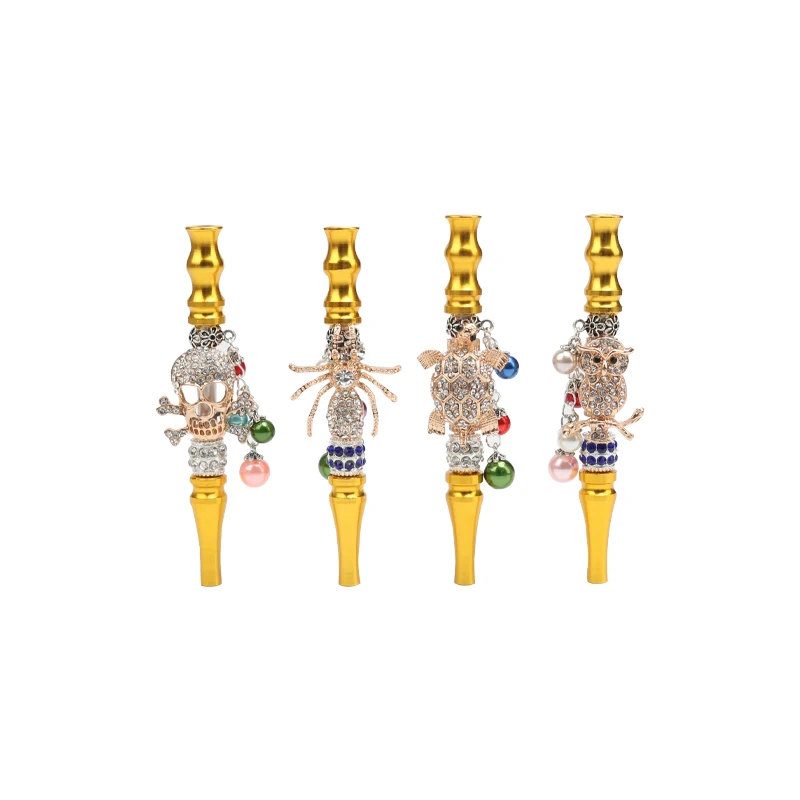 

wholesale colorful mouthpieces accessories portable reusable decorated stainless steel shisha mouthpiece, Mixed