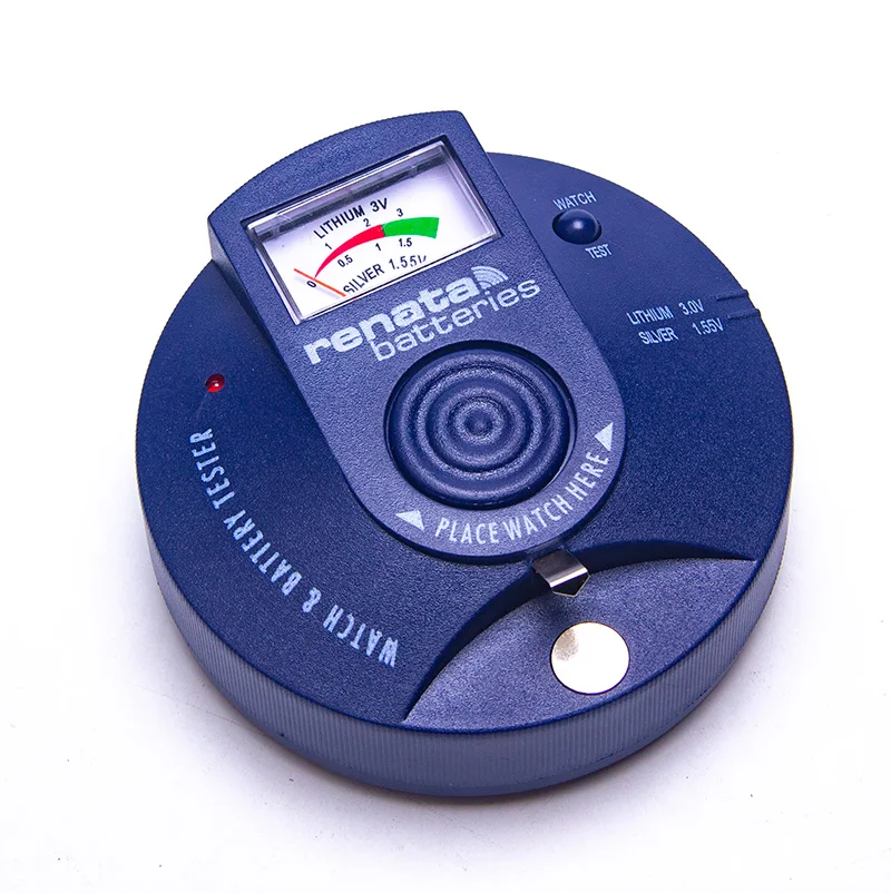 

Circular Type Renata Watch Battery Pulse Tester and 1.5V 3V Button Cell Battery Analyzer