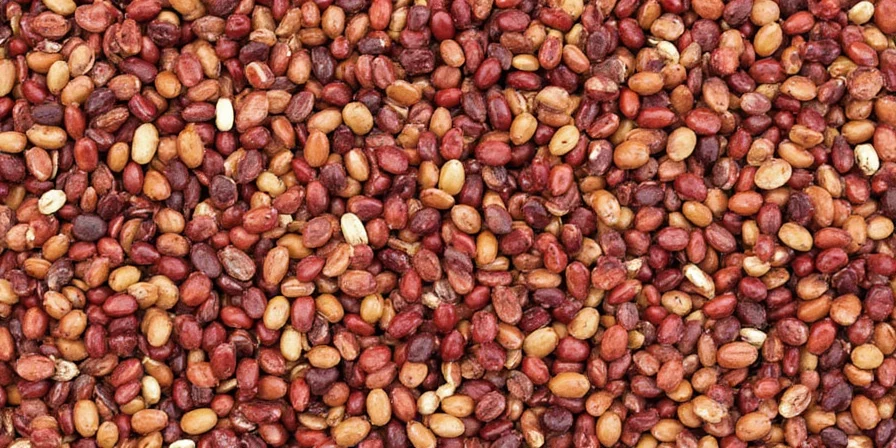 Red beans simmering in a pot with spices