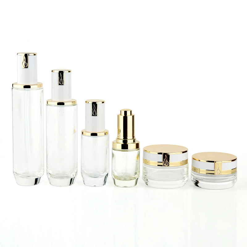 

30ml Glass Essential Oil Bottle Serum Glass Bottle Pump Glass Cosmetic Set Cosmetic Jar 30g 100ml Lotion Pump Bottle