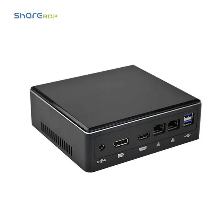 

portable gaming mini pc i7 8550u quad core dual ethernet thin client 8th gen i3 i5 12V desktop micro computer with fan