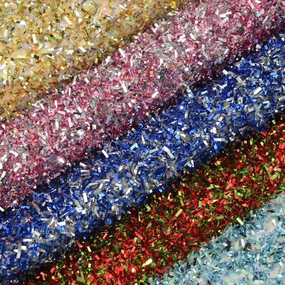 (by6050) Chunky Tinsel Glitter Fabric For Christmas Decoration - Buy ...