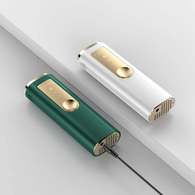 

Easy Taking Epilator Portable Laser Permanent IPL Hair Removal Device For Lady, White green