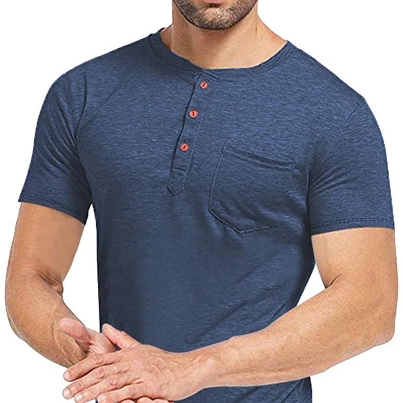 

Men's Shirt Button Short \/ Long Sleeve Casual Top With Pockets Slim T-shirt Upgraded Models, Same as the picture