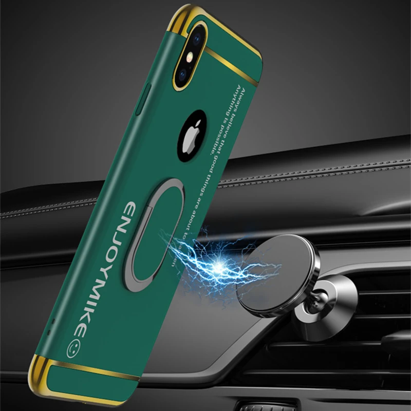

2021 new 3 in 1 electroplating luxury mobile phone case, suitable for iPhone 6 7 8 plus XSmax XR 11 12pro magnetic stand