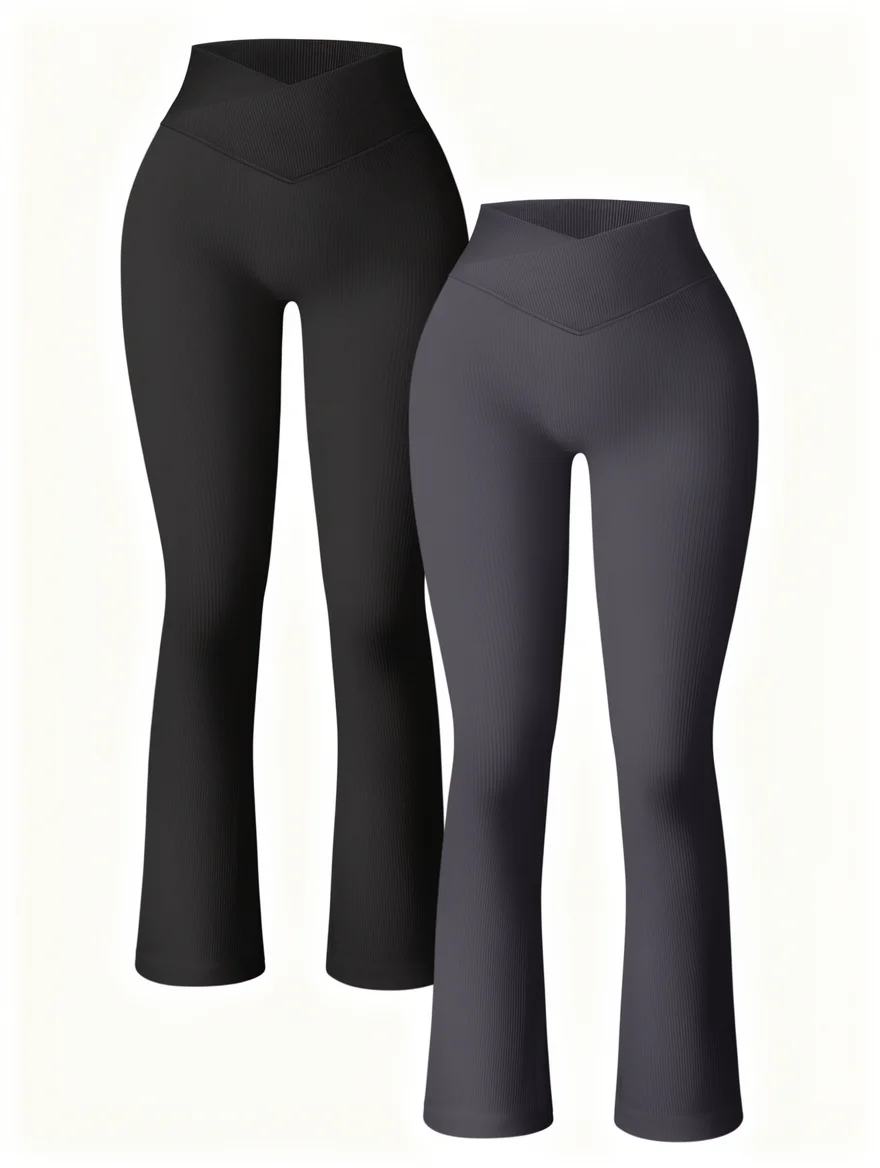 High-Waisted Four向弹力脚踝长度Yoga Pants