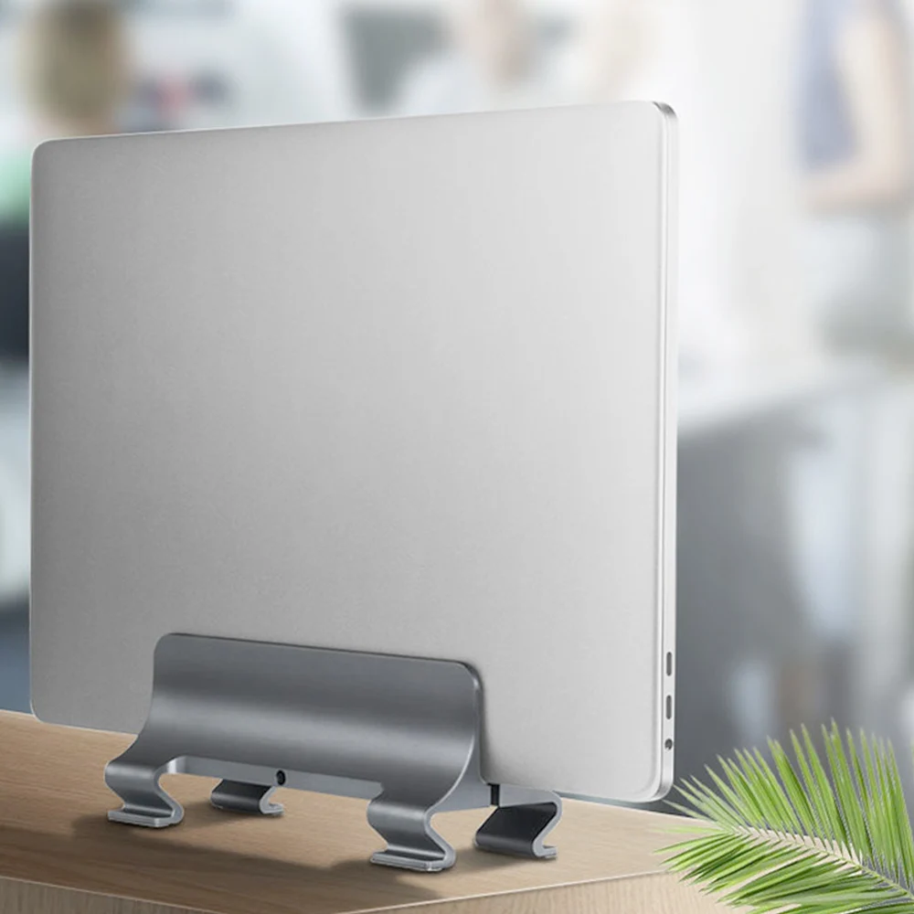 

Aluminum Tablet Holder Adjustable Desk Computer Laptop storage Stand Stents Universal for PC notebook phone computer Accessories, Light grey