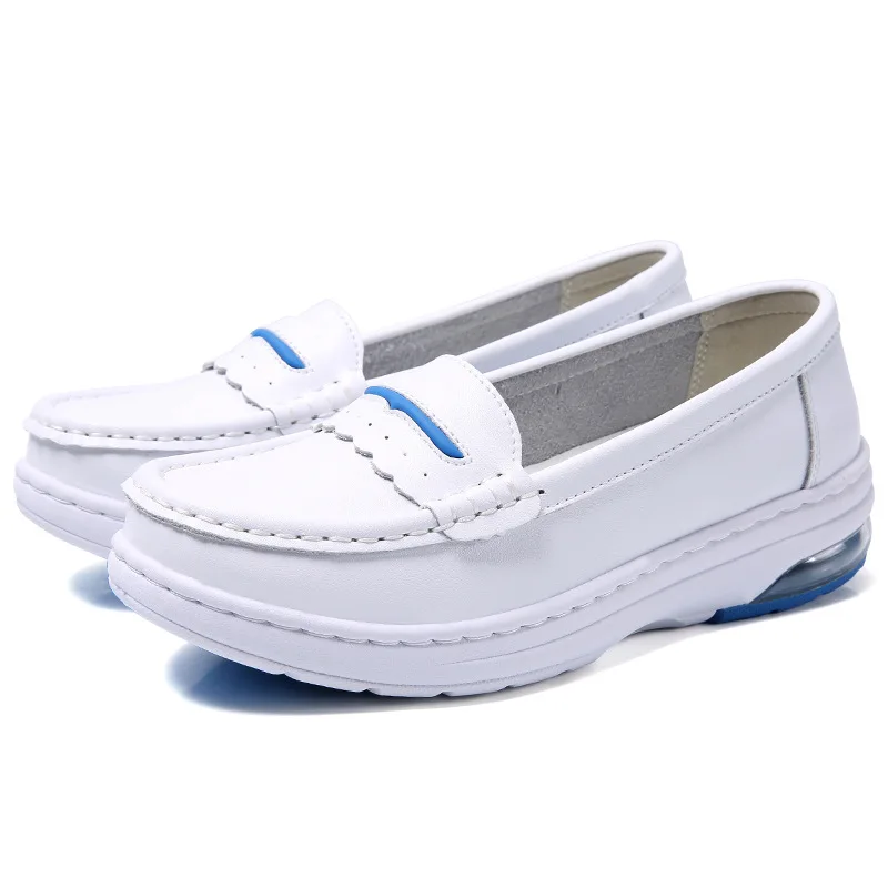 

Lady White Hospital Nurse Work Shoe Wedge Heel Nursing Shoes