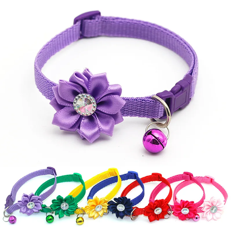 

Wholesale Pet bell flower Dog Collar Cat Neck Collar Pet Collar Hardware