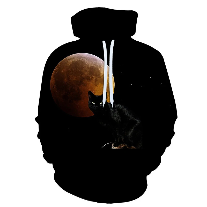 

Black cat and moon 3D Sublimation Sweater